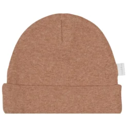 Baby-Beanie "Ripp" orangebraun melange 0M-3M