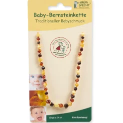 Baby Bernsteinkette rund mehrfarbig