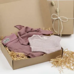 Babybox N°21 "Wolle Seide" mauve 56