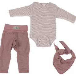 Babybox N°21 "Wolle Seide" mauve 56