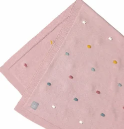 Babydecke Strick "Dots" rosa