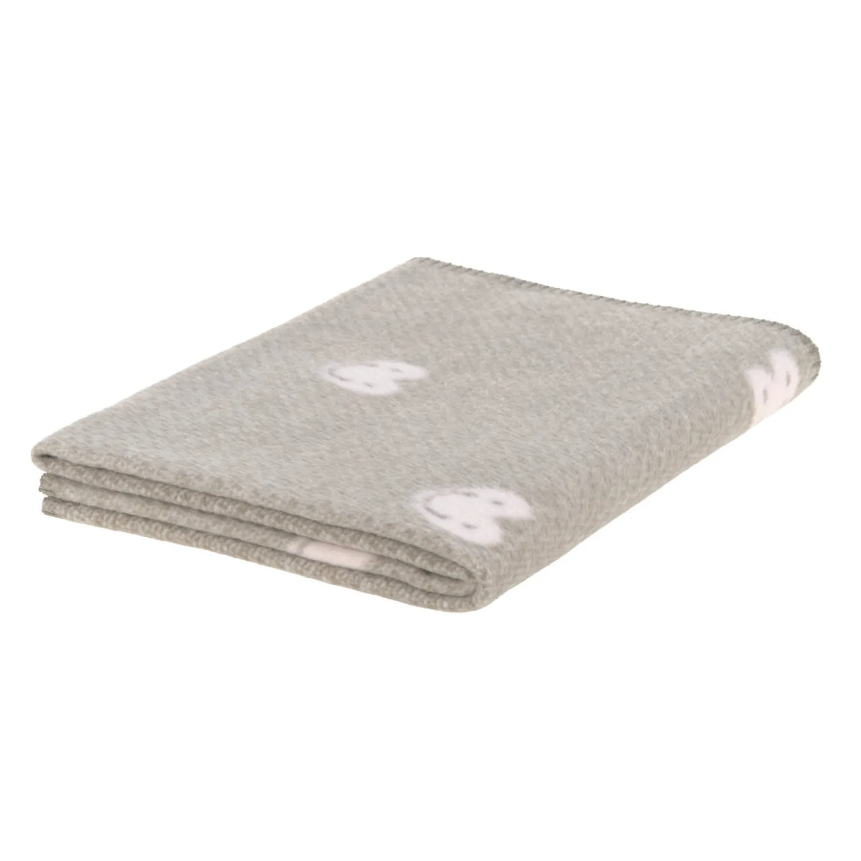 Babydecke 75x100cm "Herz" taupe-rosa