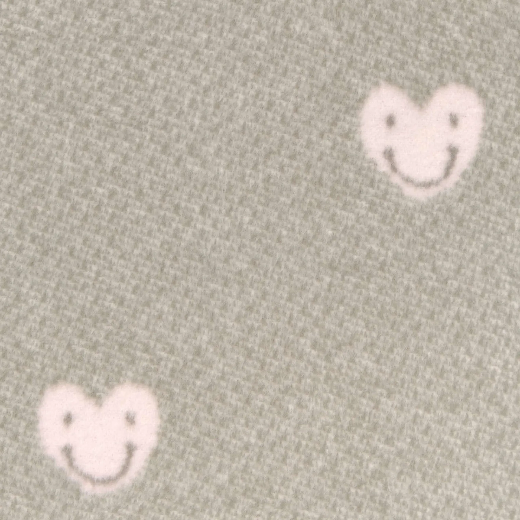 Babydecke 75x100cm "Herz" taupe-rosa