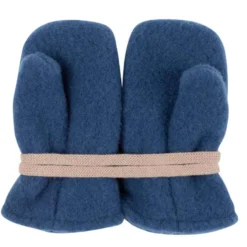 Baby-Fäustlinge Wollfleece dark-denim 1