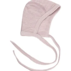 Baby Häubchen Wolle Seide pastell rosa 62/68