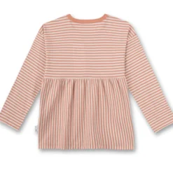 Baby Langarmshirt apricot gestreift 62