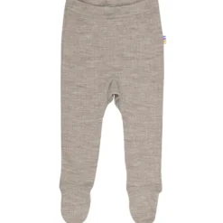 Baby-Leggings Merinowolle mit Fuß sesam 50