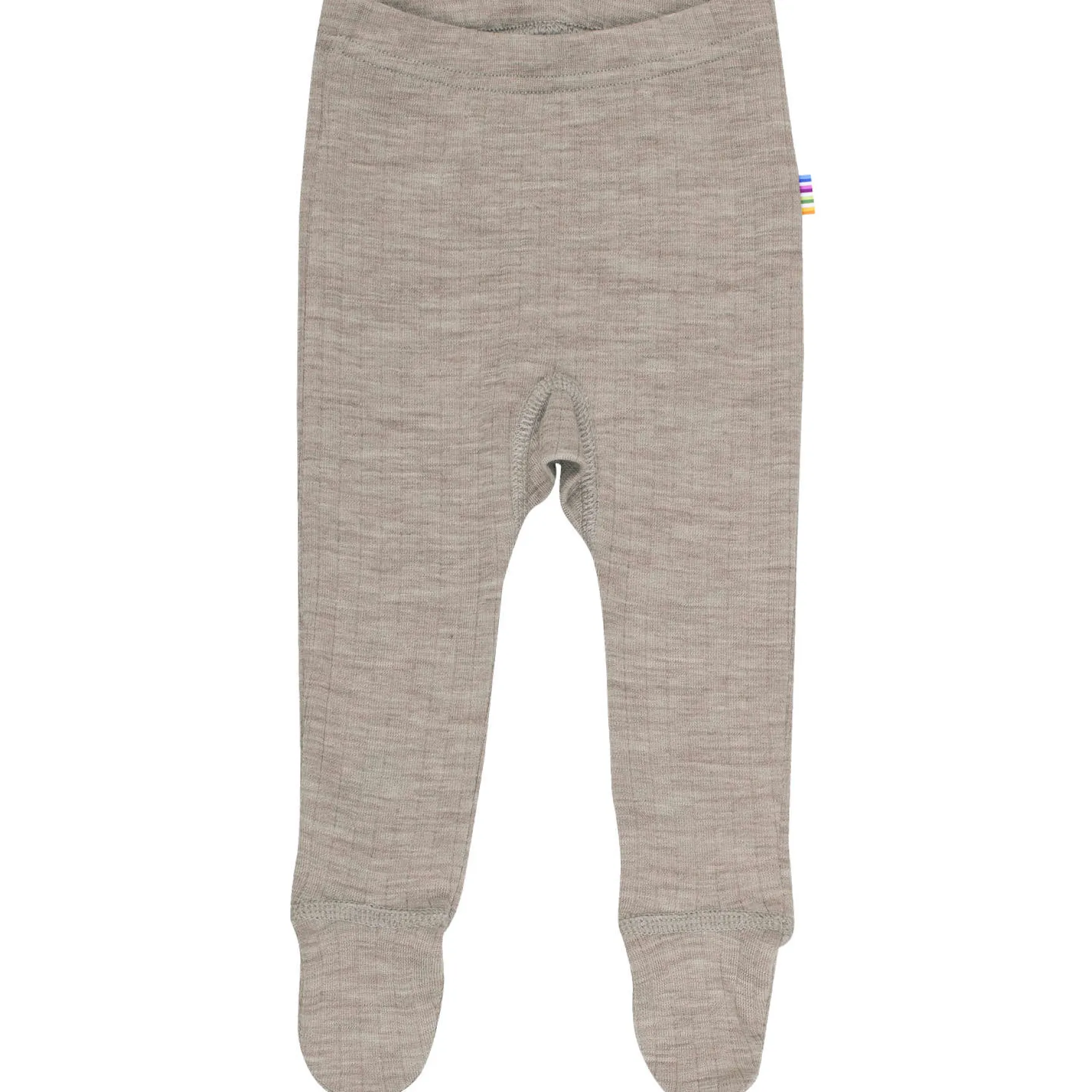 Baby-Leggings Merinowolle mit Fuß sesam 50