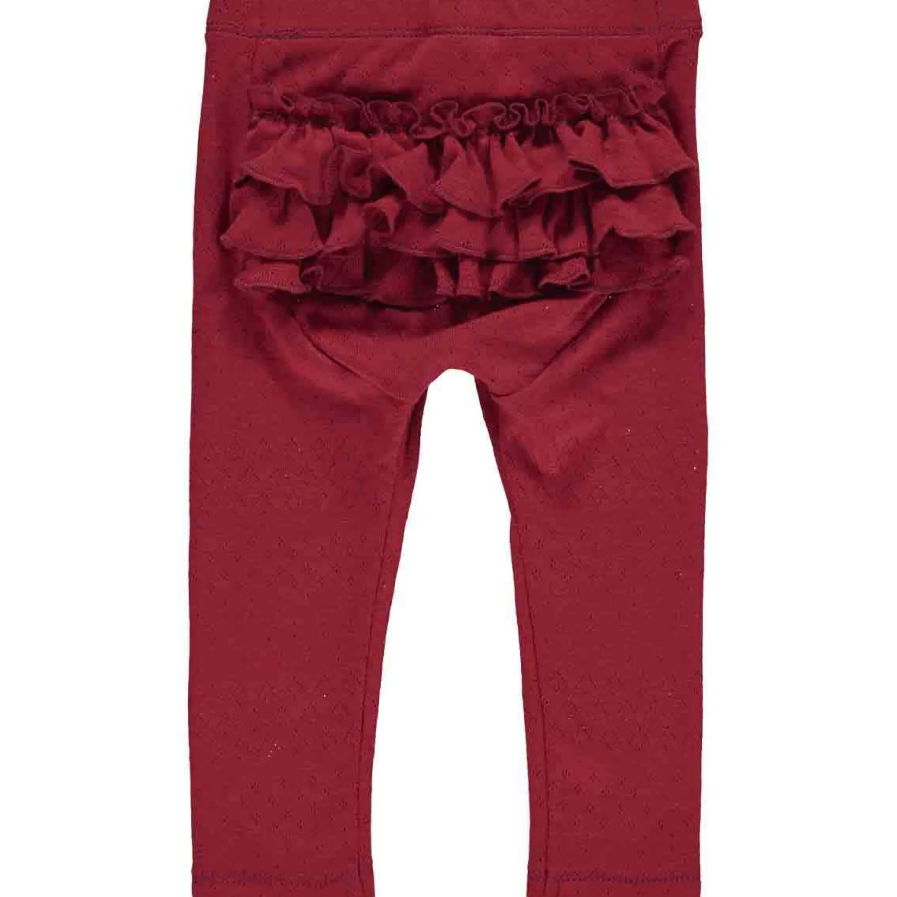 Baby Leggings mit Rüschen Himbeerrot 68