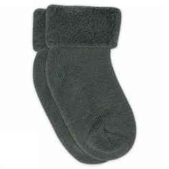 Babysocken Wolle waldgrün