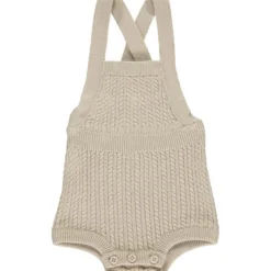 Baby Strick-Latzhose kurz sand 62
