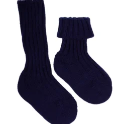 Baby Stricksocken dunkelblau 68/74