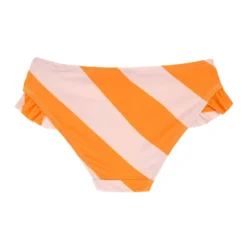 Bade-Hose mit Rüschen orange gestreift 104