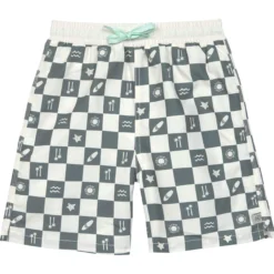 Badehose "Surfer" mit UV-Schutz oliv-weiß 116