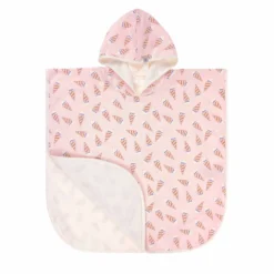 Bade-Poncho mit UV Schutz "Eis" rosa