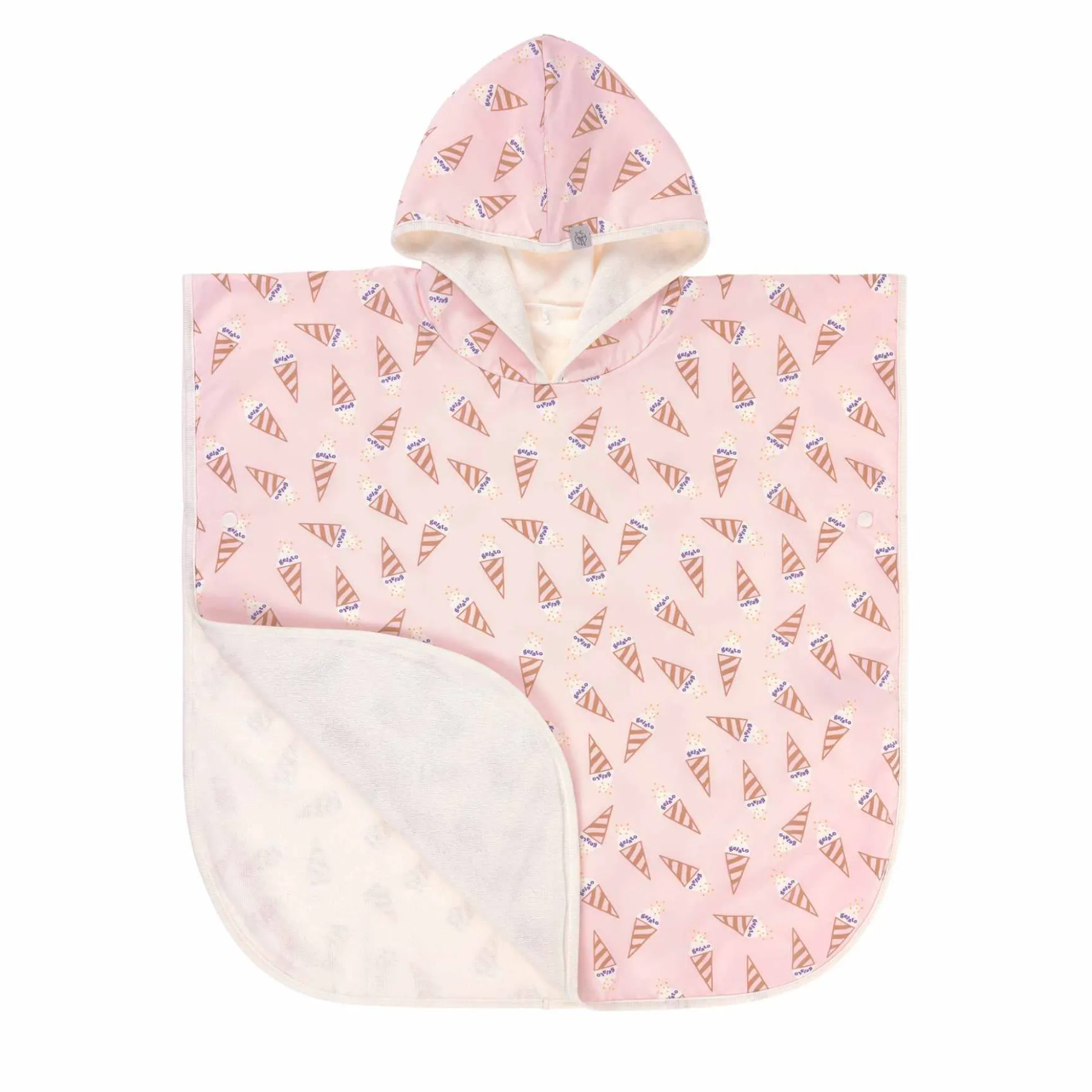 Bade-Poncho mit UV Schutz "Eis" rosa