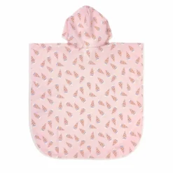 Bade-Poncho mit UV Schutz "Eis" rosa