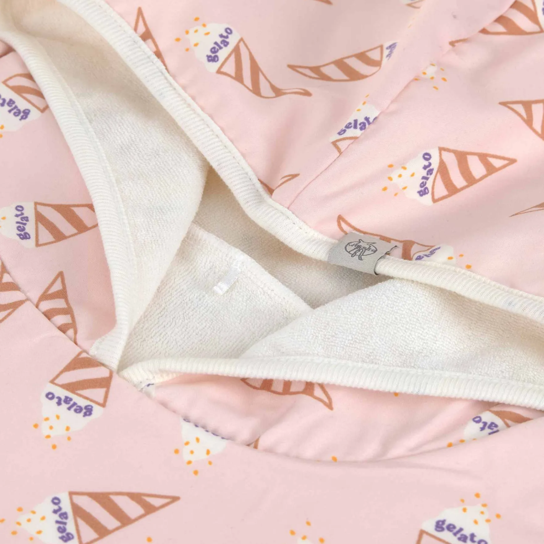Bade-Poncho mit UV Schutz "Eis" rosa