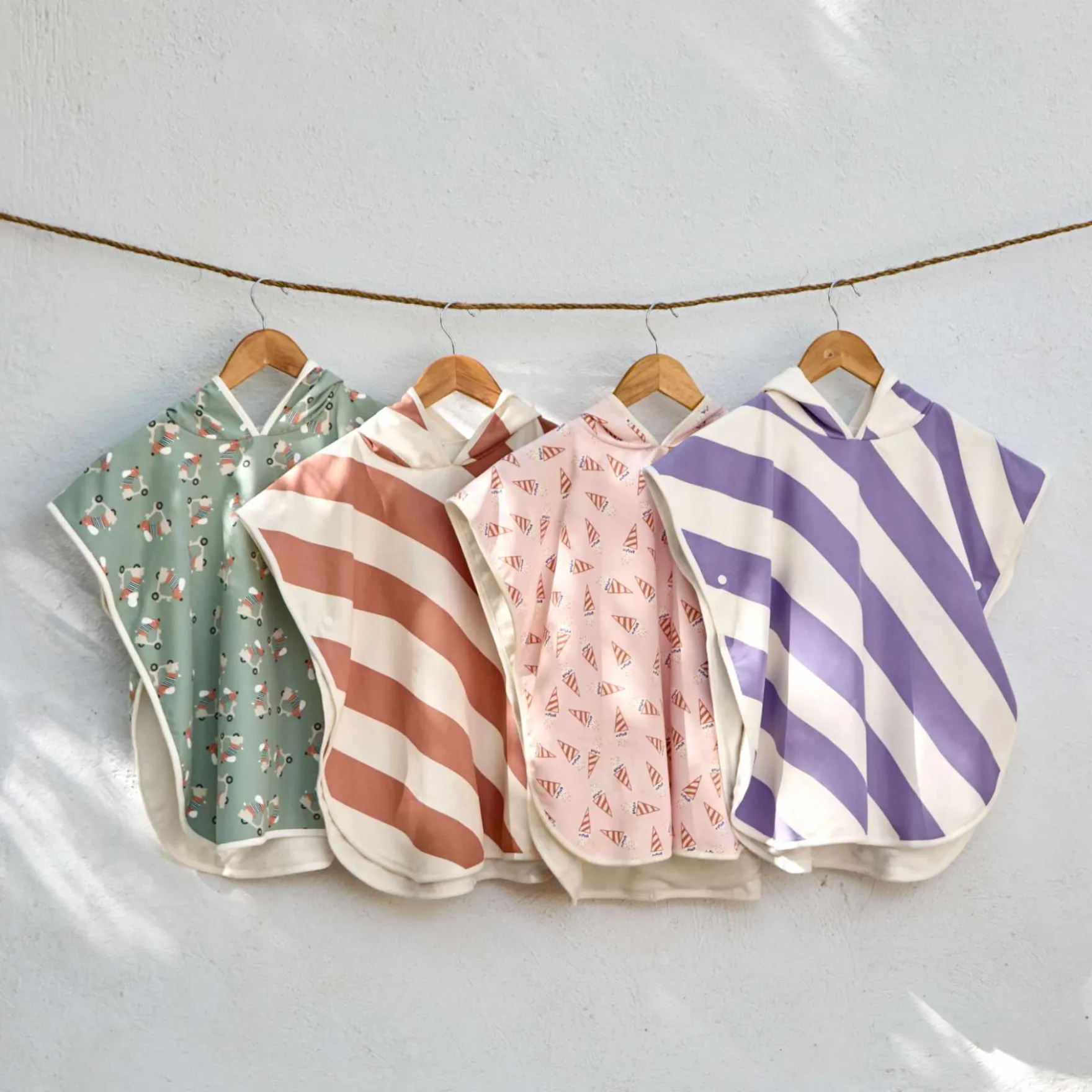 Bade-Poncho mit UV Schutz "Eis" rosa