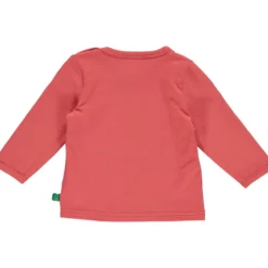 Basic Langarmshirt Uni rosa-rot 74