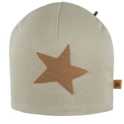 Beanie Merinowolle Stern seegras 49