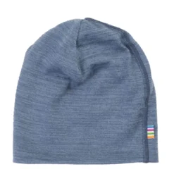 Beanie Wolle Seide blau 50