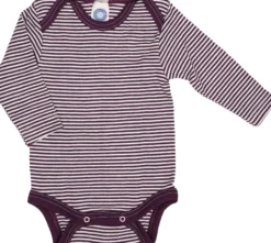 Body langarm Wolle Seide pflaume natur 50/56