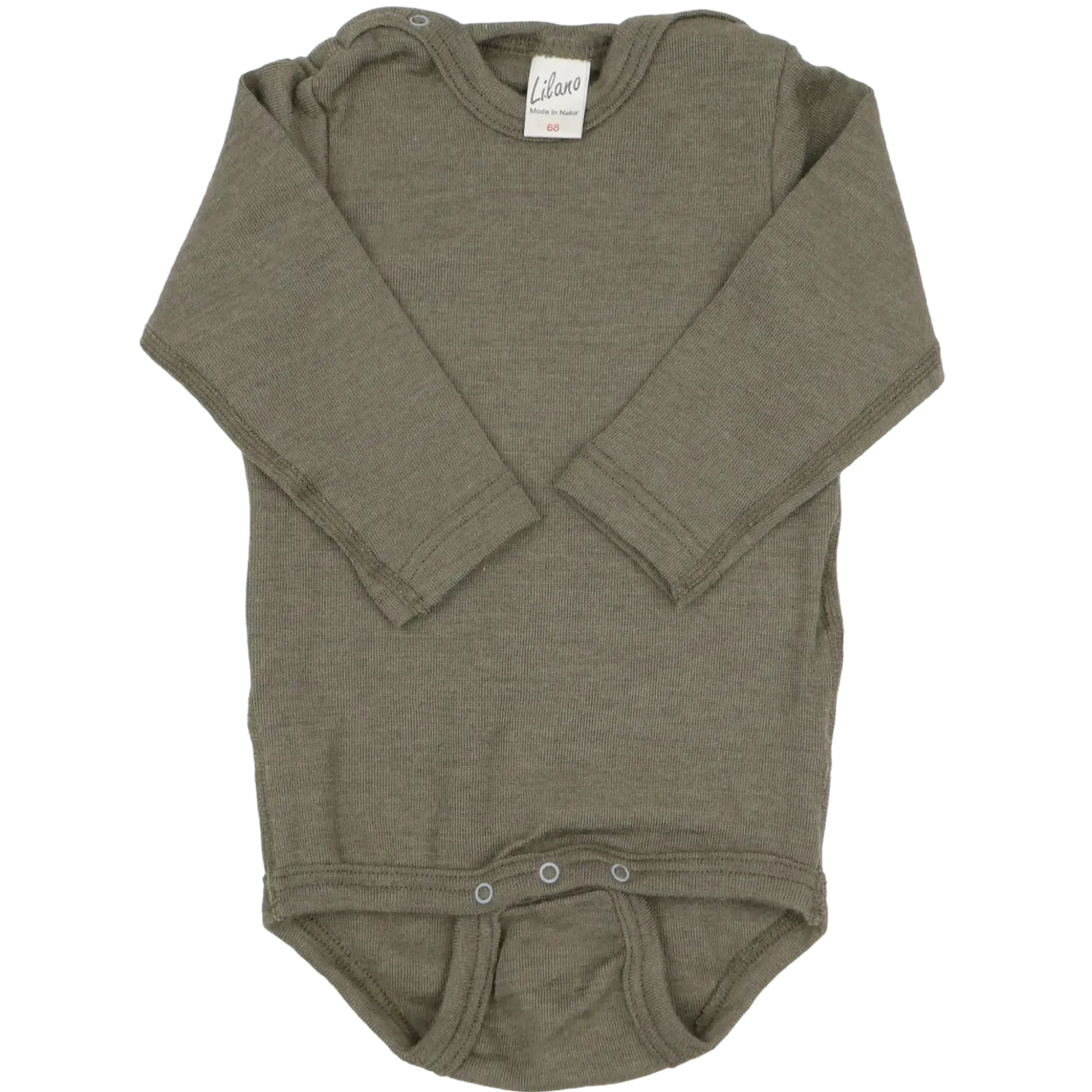 Body Wolle Seide khaki 56