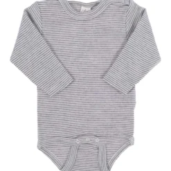 Body Wolle Seide Ringel grau 62