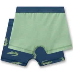 Boxershorts 2er-Pack "Krokodil" grün-blau 128