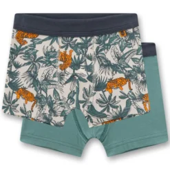 Boxershorts 2er-Pack "Tiger" eukalyptus 92