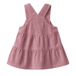 Cord-Kleid mit Trägern dunkelmalve 104