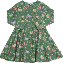 Drehkleid "Hühner" grass 122/128