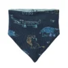 Dreieckstuch wendbar "Savannentiere" blau