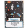 Einladungskarte Weltraum 6er-Set