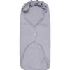 Einschlagdecke Babyschale grau Baumwollfleece