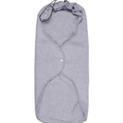 Einschlagdecke Babyschale grau Baumwollfleece