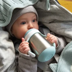 Einschlagdecke Babyschale mint