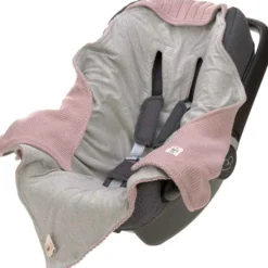 Einschlagdecke Babyschale rosa