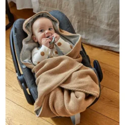 Einschlagdecke Babyschale sand