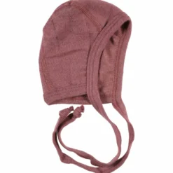 Erstlingsmütze Wolle Seide mauve 62