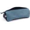 Federmäppchen Leder rauchblau-dunkelblau