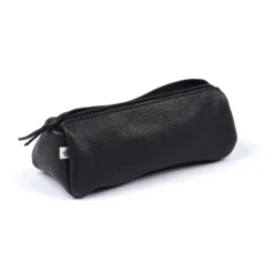 Federmäppchen Leder schwarz