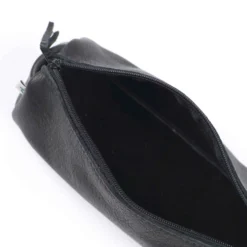 Federmäppchen Leder schwarz
