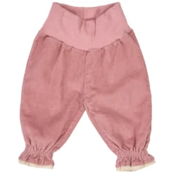Feincord-Babyhose mit Rüschen altrosa 62