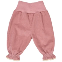 Feincord-Babyhose mit Rüschen altrosa 62