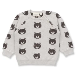 Feinstrick-Pullover "Bären" creme 92