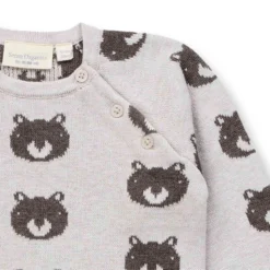 Feinstrick-Pullover "Bären" creme 92