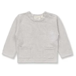 Feinstrick-Pullover creme melange 62/68