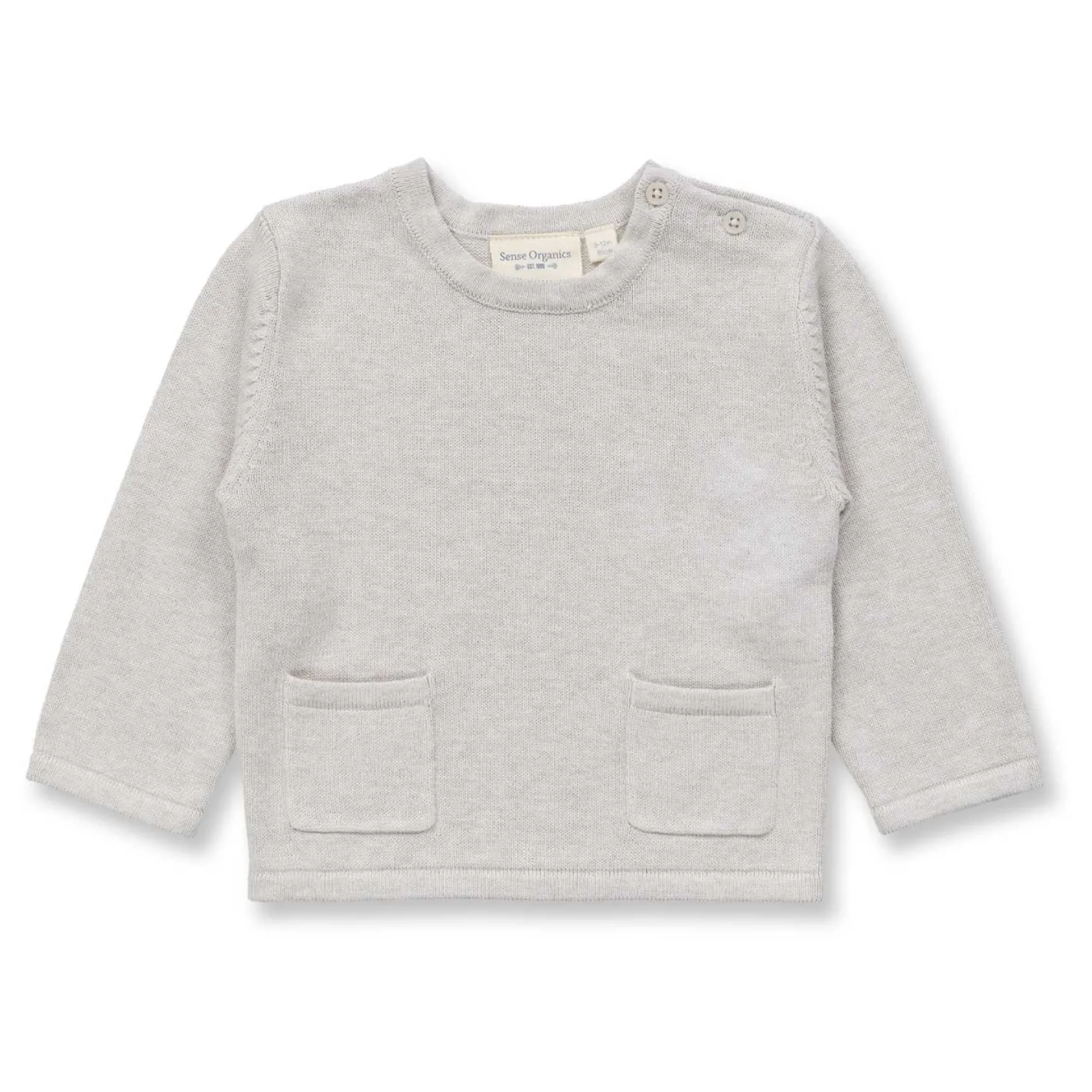Feinstrick-Pullover creme melange 62/68